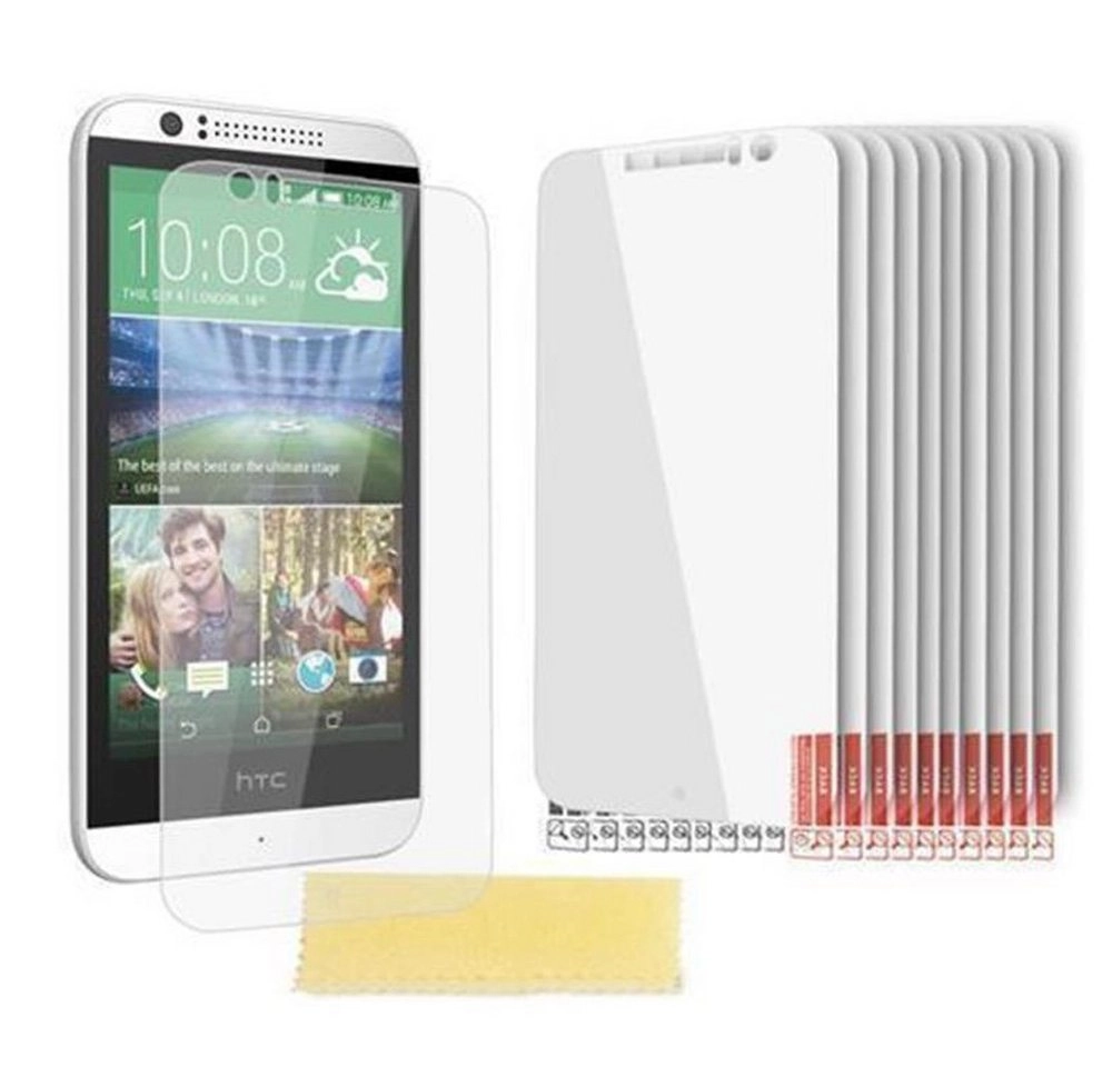 Cadorabo Displayschutzfolien für HTC DESIRE 600 - Schutzfolien in HIGH CLEAR ? 10 Stück hochtransparenter Schutzfolien gegen Staub, Schmutz und Kratzer