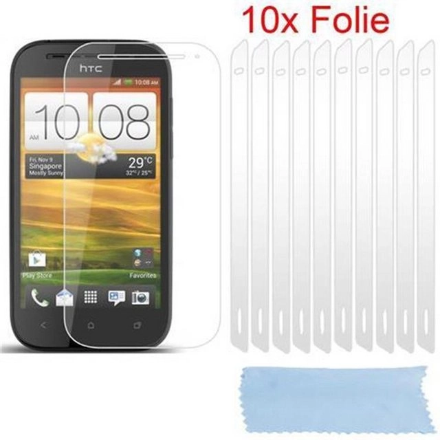Cadorabo Displayschutzfolien für HTC ONE SV - Schutzfolien in HIGH CLEAR ? 10 Stück hochtransparenter Schutzfolien gegen Staub, Schmutz und Kratzer