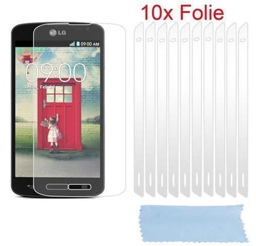 Cadorabo Displayschutzfolien für LG L90 - Schutzfolien in HIGH CLEAR ? 10 Stück hochtransparenter Schutzfolien gegen Staub, Schmutz und Kratzer