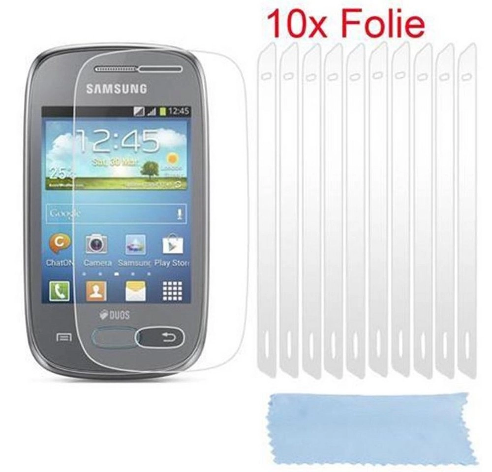 Cadorabo Displayschutzfolien für Samsung Galaxy POCKET NEO - Schutzfolien in HIGH CLEAR ? 10 Stück hochtransparenter Schutzfolien gegen Staub, Schmutz und Kratzer