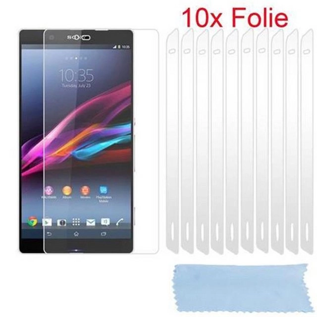 Cadorabo Displayschutzfolien für Sony Xperia Z2 - Schutzfolien in HIGH CLEAR ? 10 Stück hochtransparenter Schutzfolien gegen Staub, Schmutz und Kratzer
