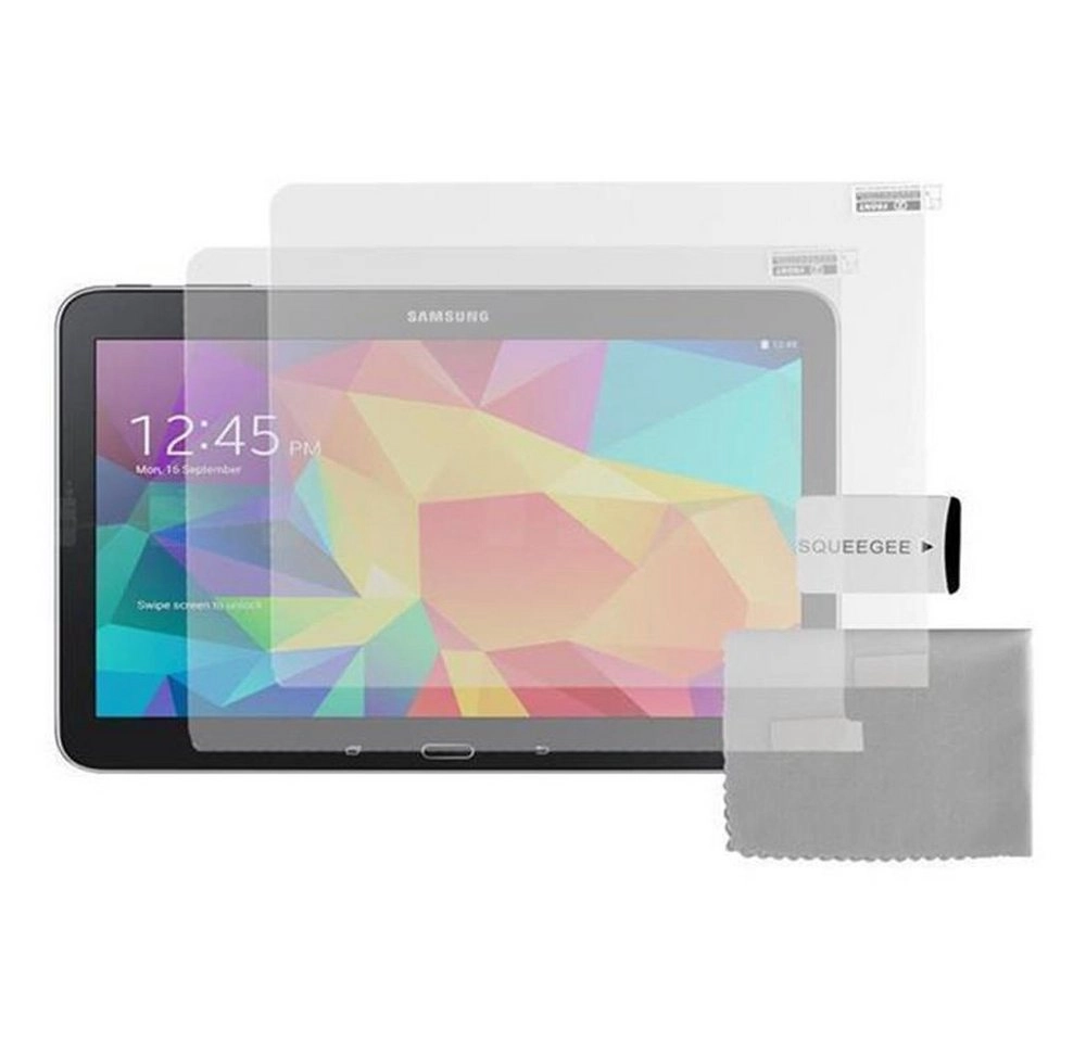 Cadorabo Displayschutzfolien für Samsung Galaxy TAB 4 10,1" Zoll - Schutzfolien in MATT CLEAR ? 2 Stück antireflektierende, matte Anti-Reflex-Schutzfolien