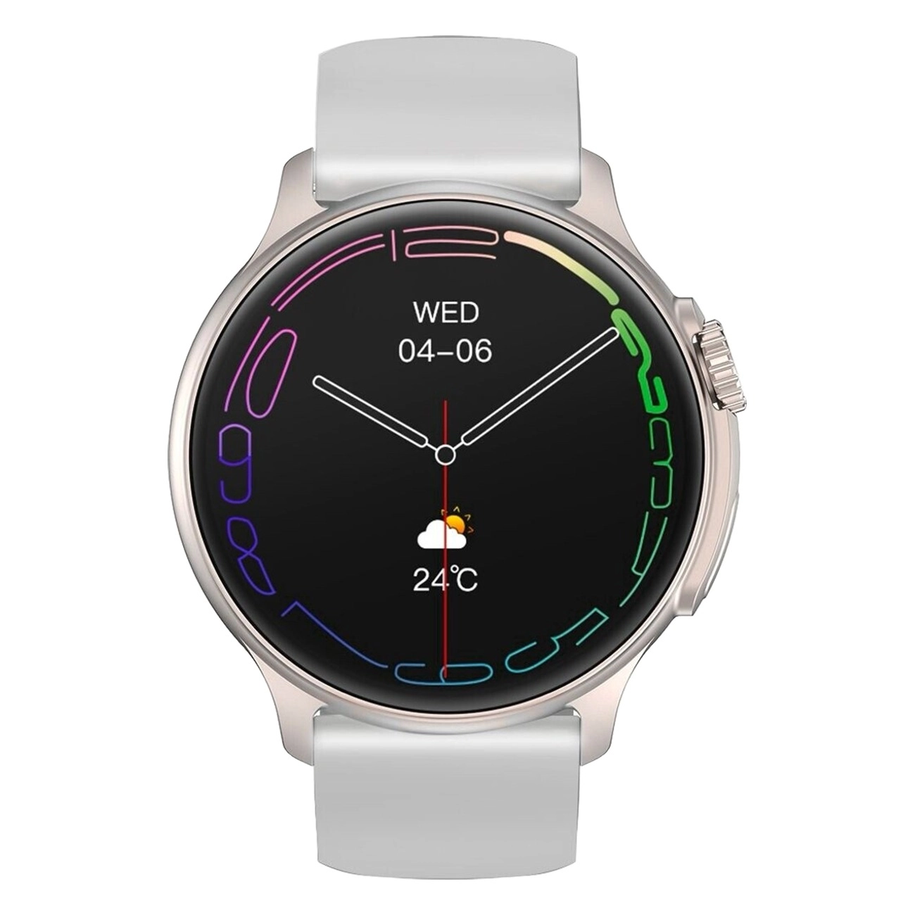 Emporia Watch Joy silber | Smartwatch | 1.43 Zoll AMOLED-Display | 466 x 466 Pixel | Herzfrequenz- und Pulsmessung | Bluetooth | 5 - 10 Tage Akkulaufzeit