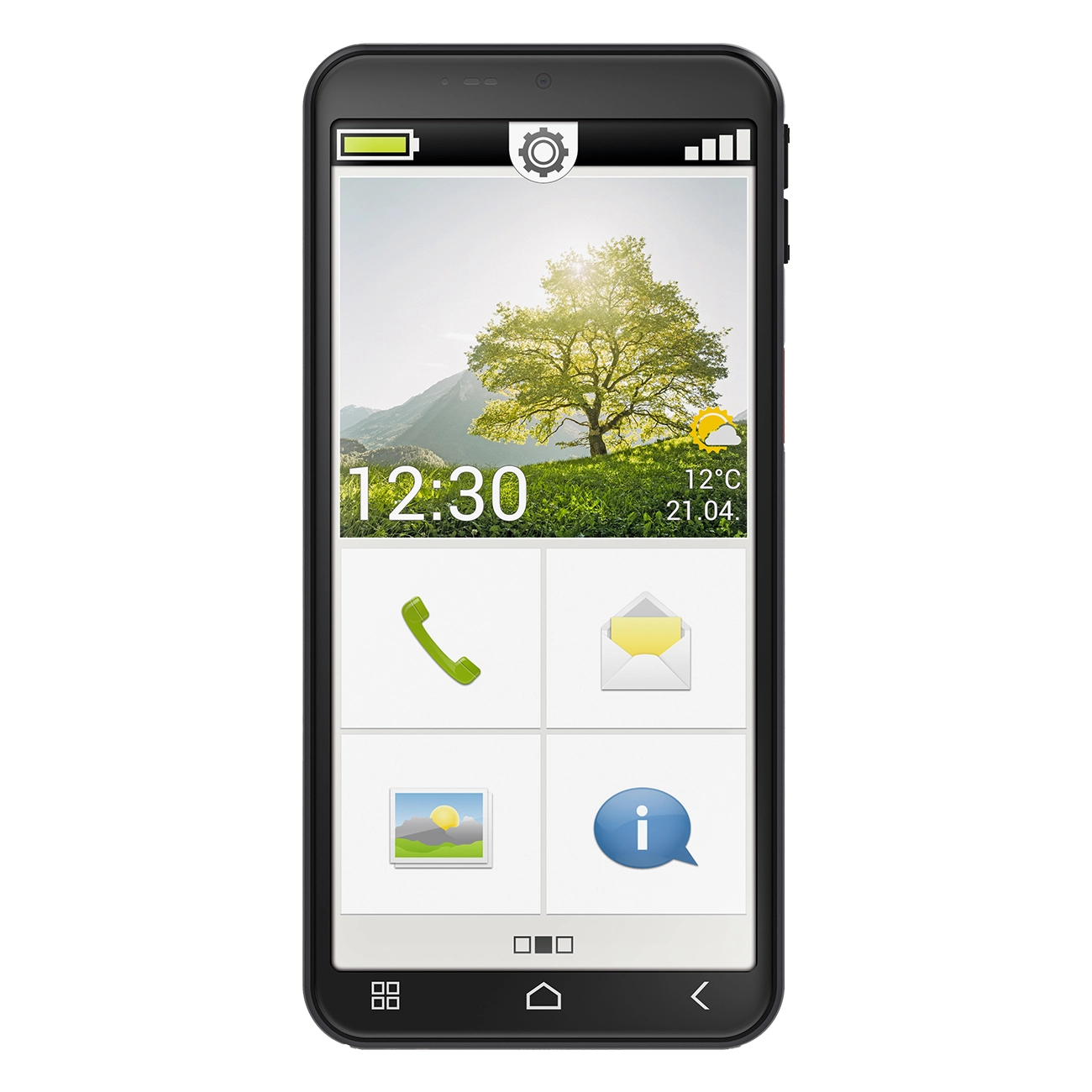 Emporia SMART.ME7 (2026) schwarz | Seniorenhandy | Android 16 | No-Panic-Notruftaste | Akku austauschbar | einfache Bedienbarkeit | 128GB ROM | 256GB MicroSD
