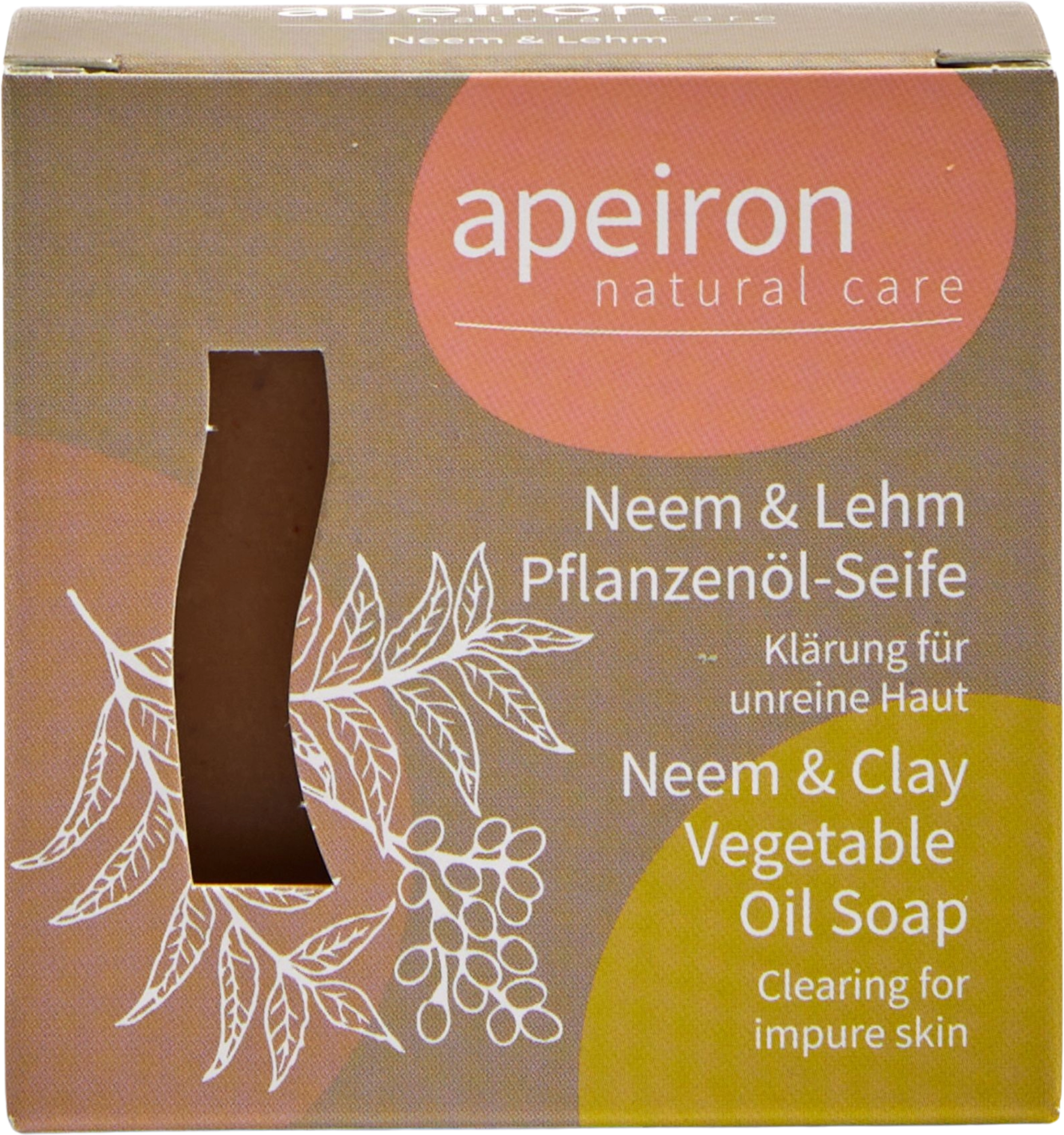 Apeiron Neem & Lehm Pflanzenöl-Seife - 100 g