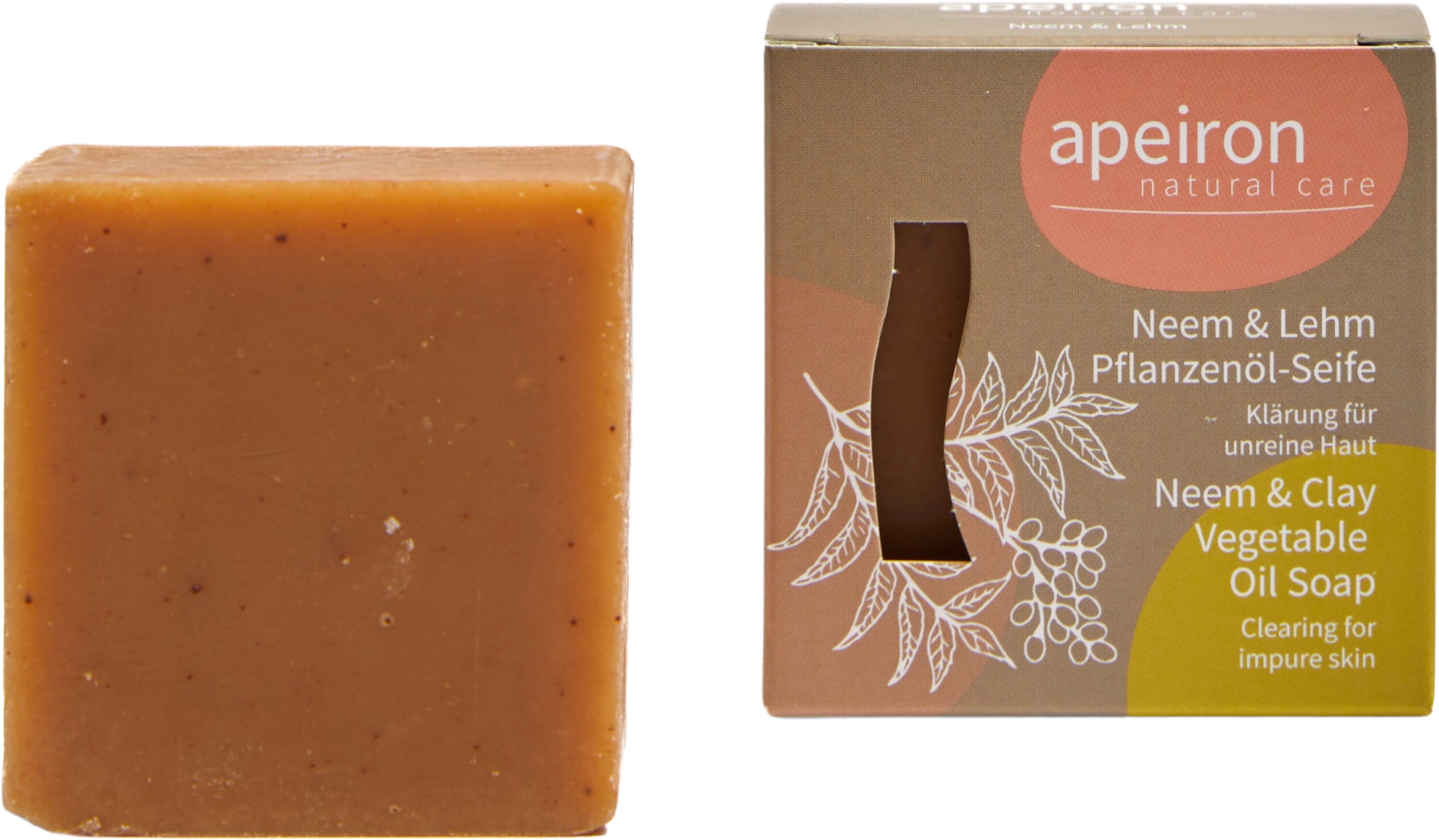 Apeiron Neem & Lehm Pflanzenöl-Seife - 100 g