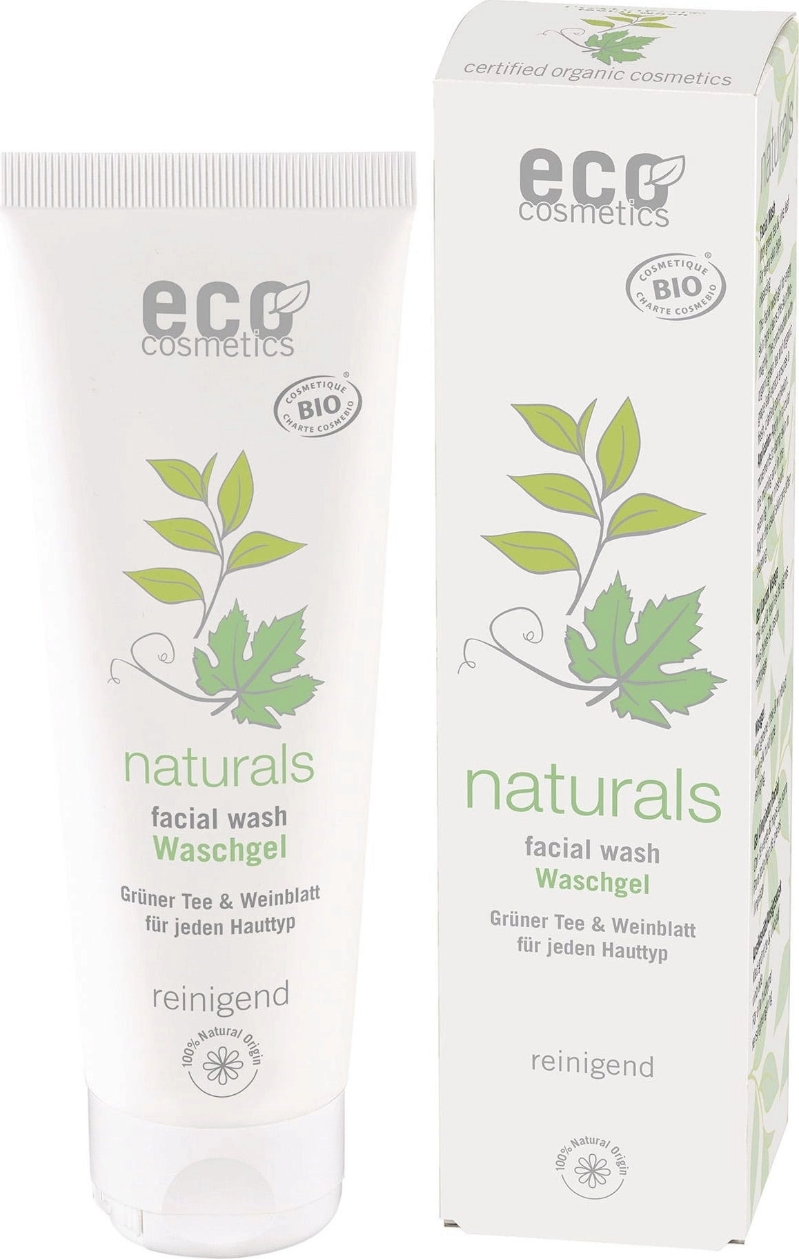 eco cosmetics Waschgel Grüntee & Weinblatt - 125 ml