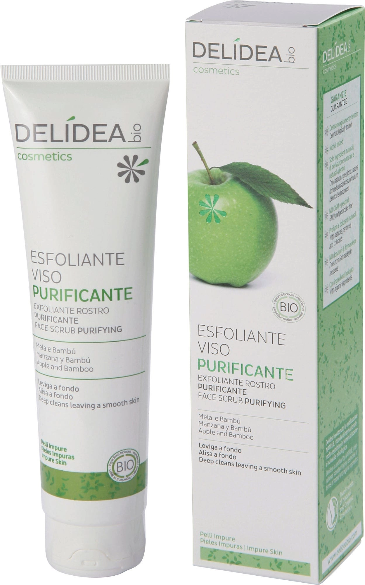 DELIDEA Apple & Bamboo Purifying Face Scrub - 150 ml