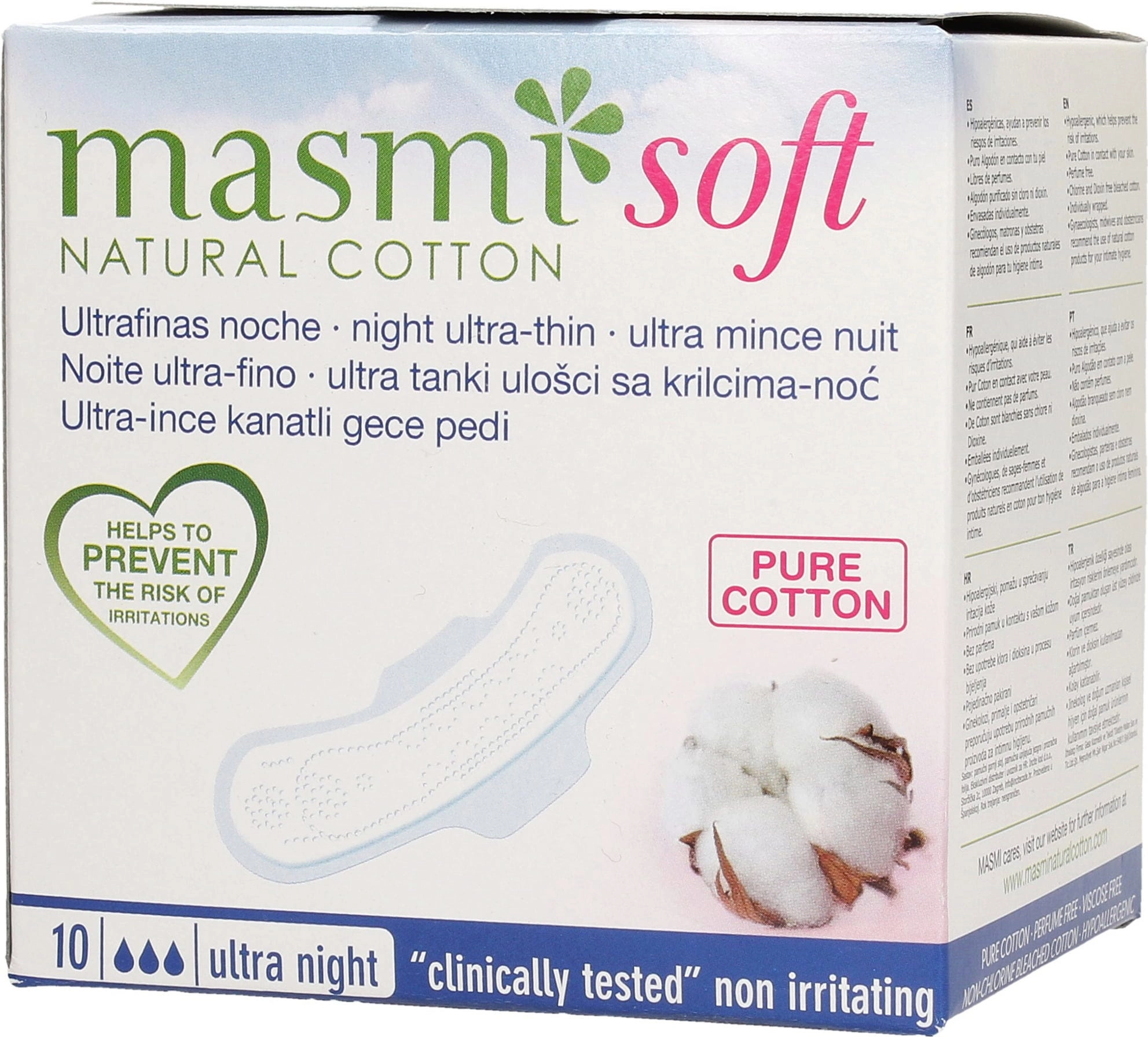masmi Ultradünne Binden mit Flügeln - Nacht
