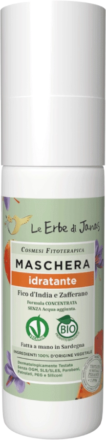 Le Erbe di Janas Feuchtigkeitsspendende Haarmaske Kaktusfeige & Safran - 50 ml