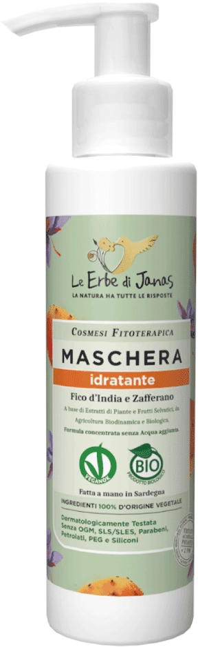 Le Erbe di Janas Feuchtigkeitsspendende Haarmaske Kaktusfeige & Safran - 150 ml