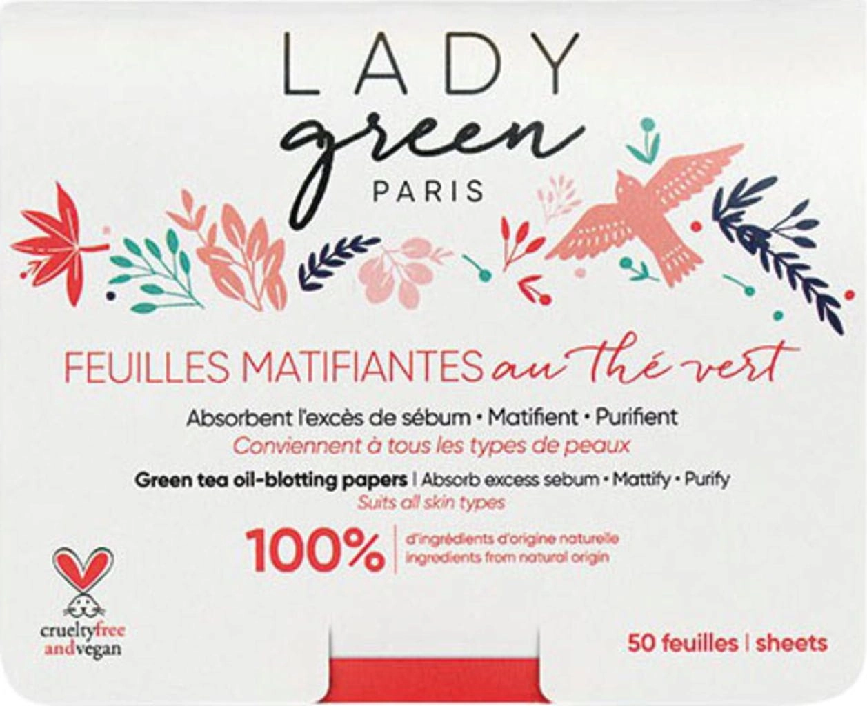 Lady Green Blotting Paper - 50 Stück