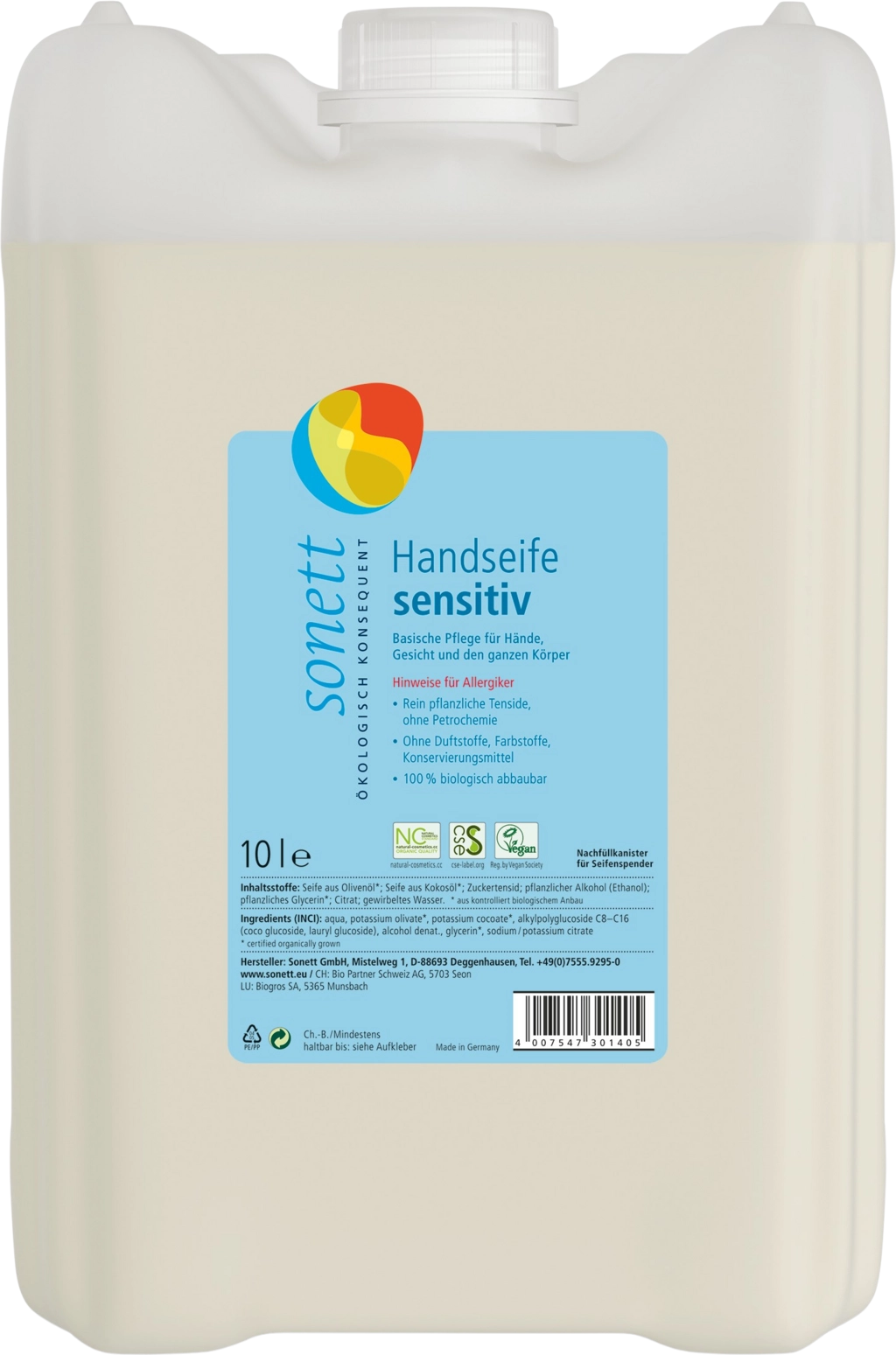 Sonett Handseife Sensitiv - 10 l