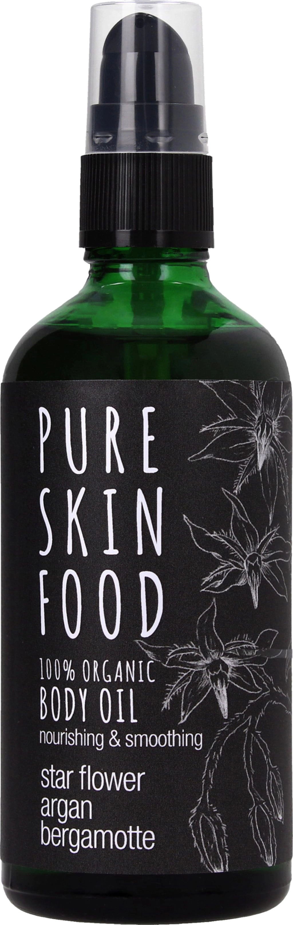 PURE SKIN FOOD Organic Body Oil Starflower, Argan & Bergamotte - 100 ml