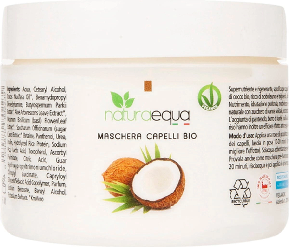 naturaequa Regenerierende Haarmaske Kokos - 250 ml