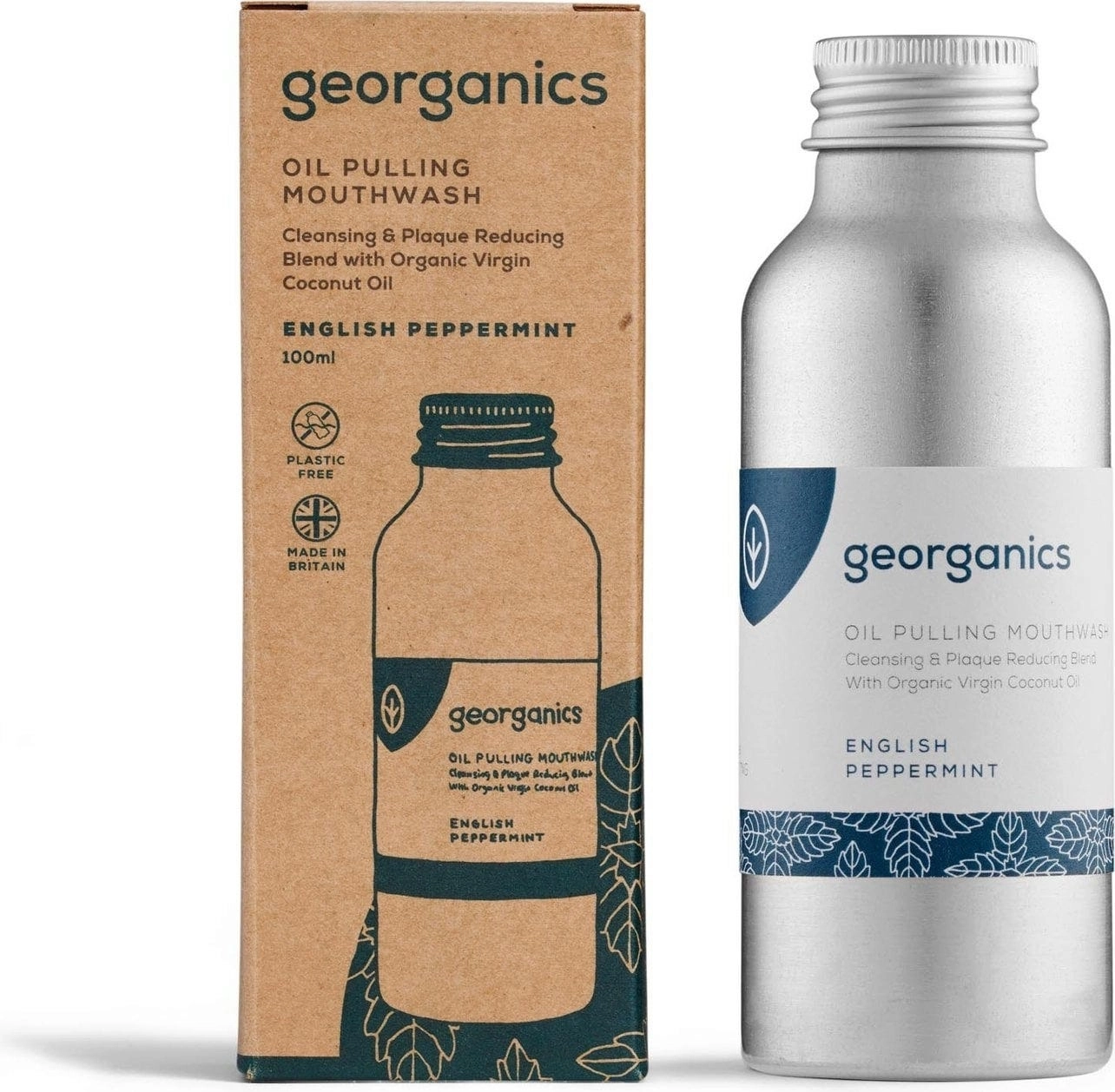 georganics Oilpulling Mouthwash English Peppermint - 100 ml