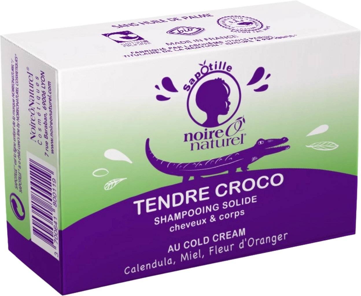 Noireônaturel SapOtille Seife "Tendre Croco" - 100 g