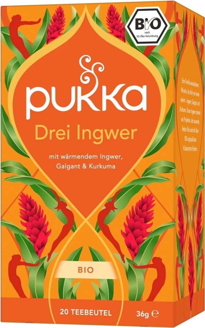 PUKKA Drei Ingwer Bio-Kräutertee - 20 Teebeutel
