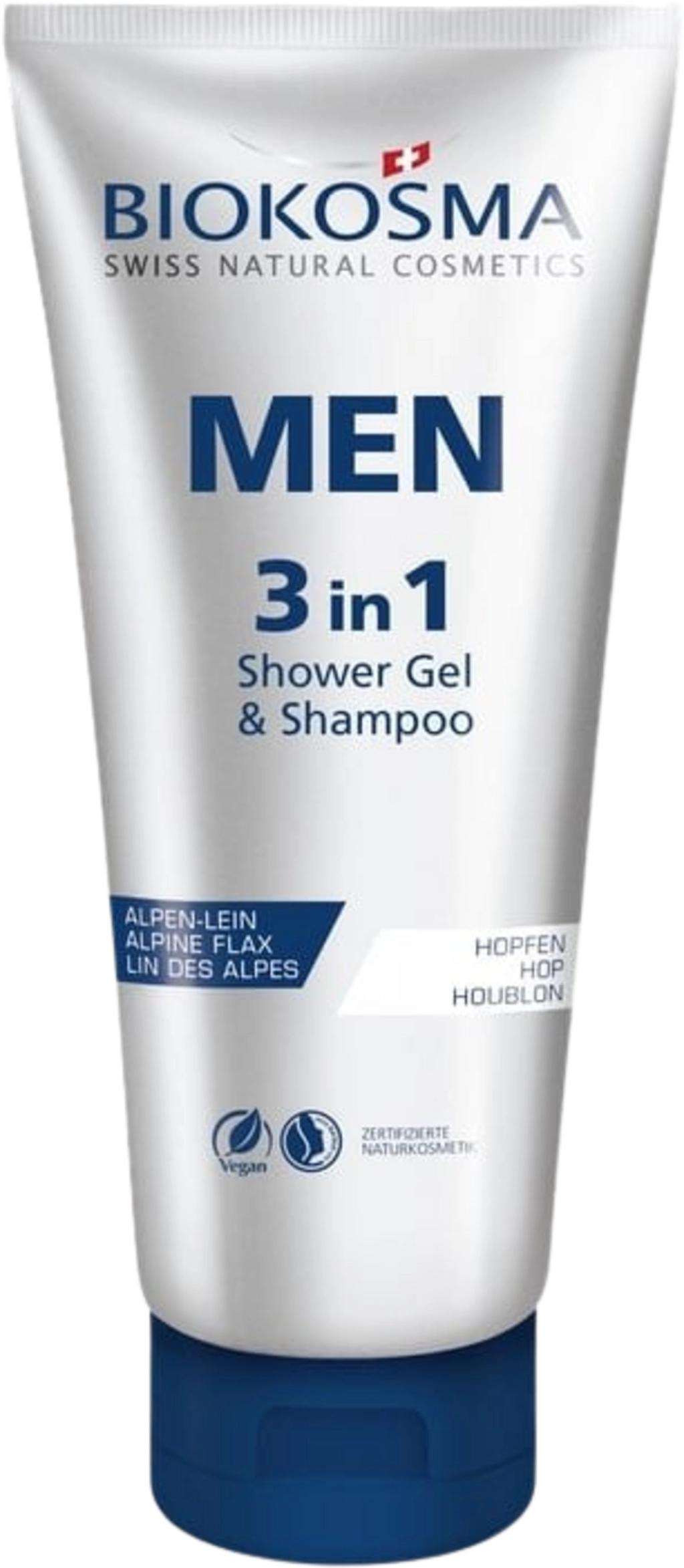 BIOKOSMA MEN - 3 in 1 Shower Gel & Shampoo - 200 ml