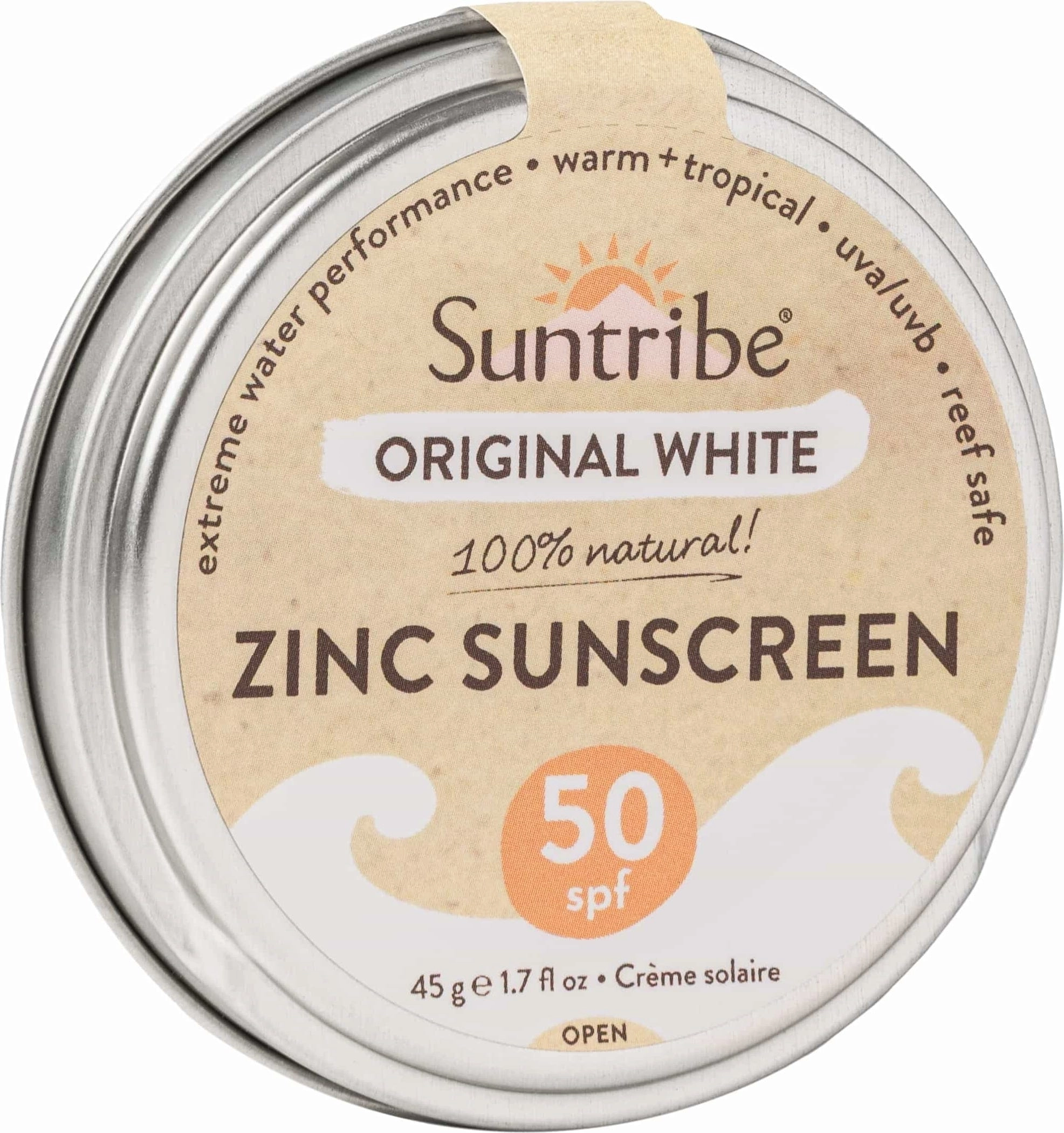 Suntribe Zinc Sunscreen Gesicht & Sport SPF 50 - original white