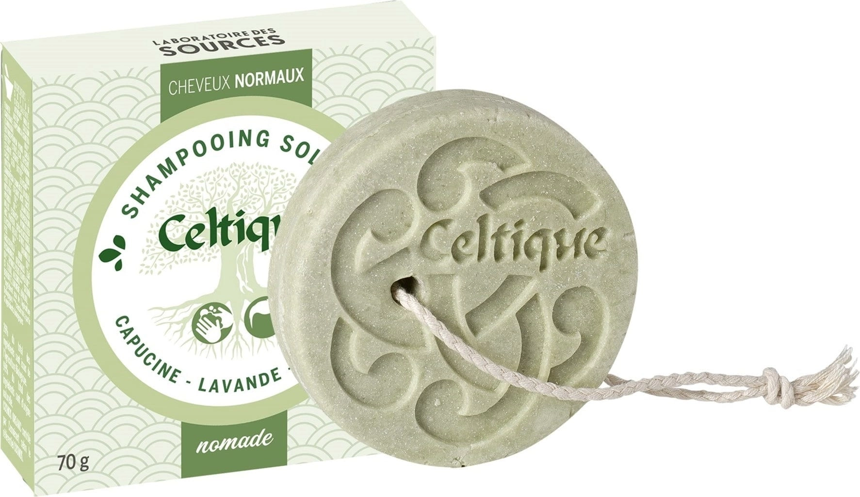 Celtique Festes Shampoo Kapuzinerkresse, Lavendel & Rosmarin - 70 g