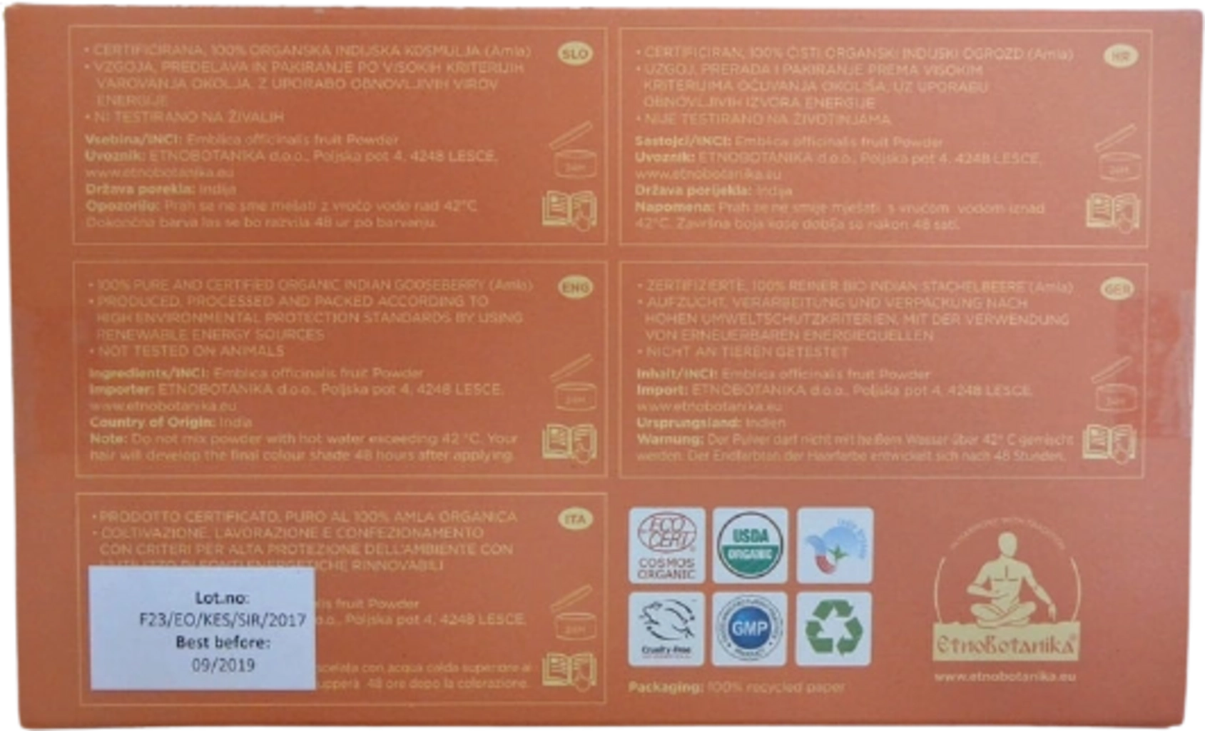 EtnoBotanika Organic Amla - 100 g
