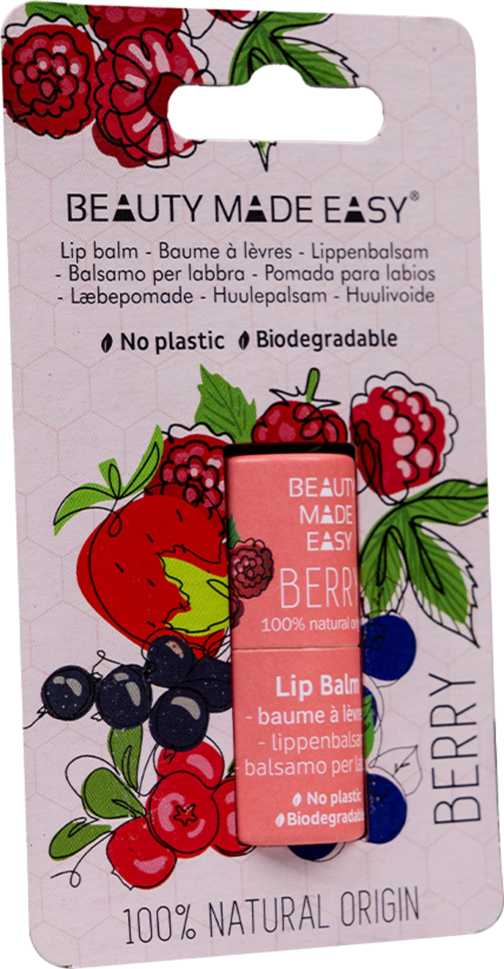 BEAUTY MADE EASY Paper Tube Lip Balm - Berry