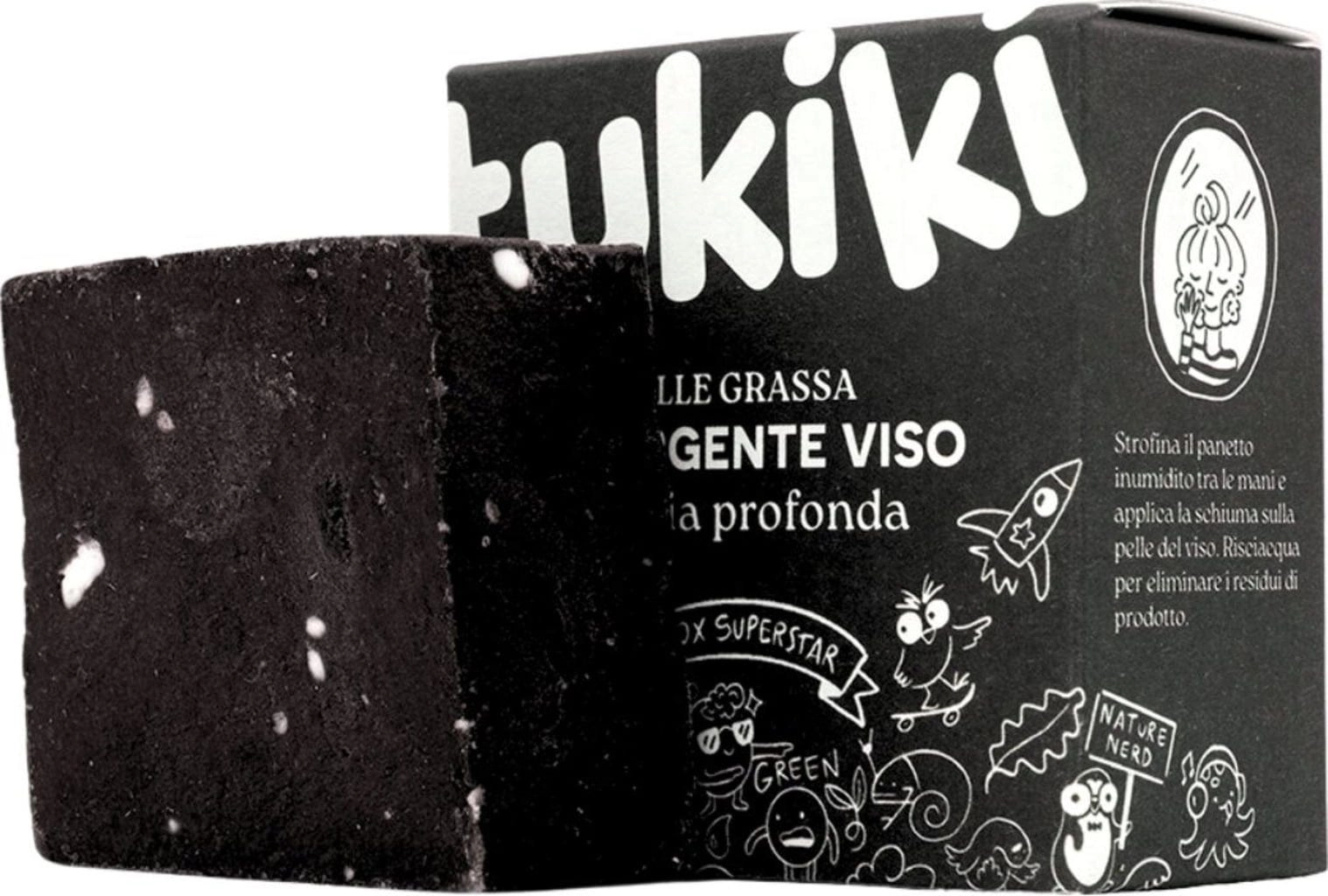 Tukiki Detox Face Wash Bar Charcoal & Green Coffee - 70 g