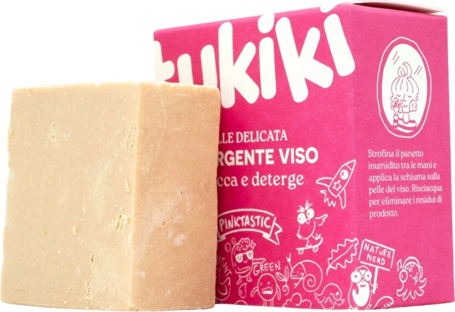 Tukiki Face Wash Bar Clay, Rosehip & Mallow - 70 g