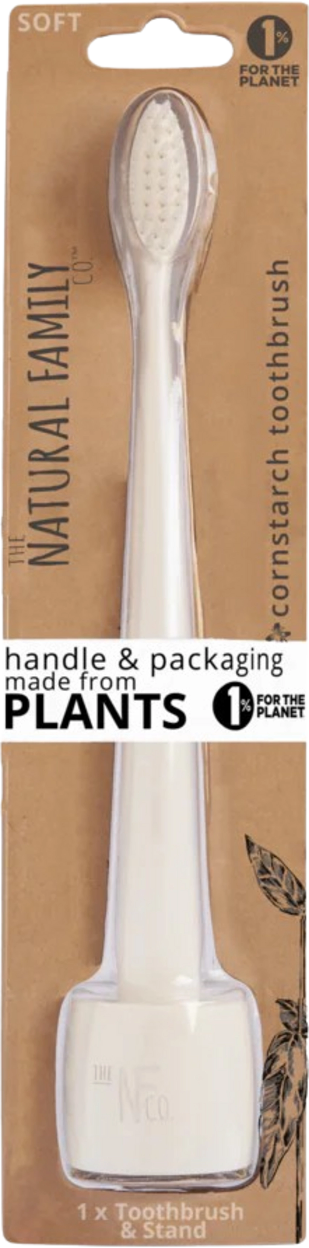 Natural Family CO. Bio Toothbrush & Stand - Ivory Desert