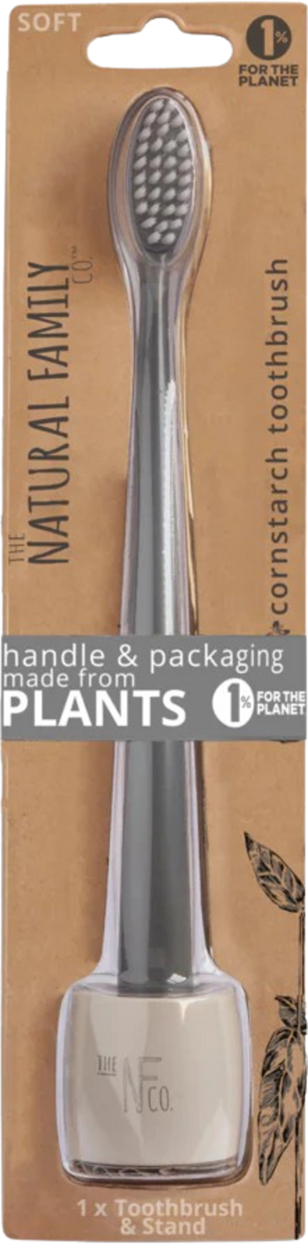 Natural Family CO. Bio Toothbrush & Stand - Monsoon Mist