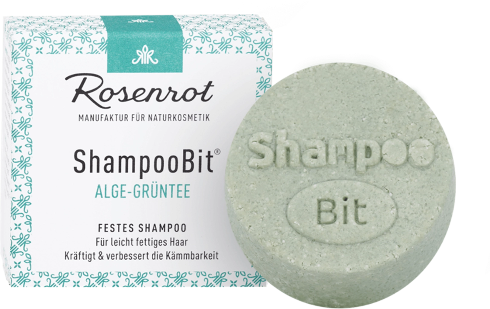 Rosenrot ShampooBit® Shampoo Alge-Grüntee - 55 g