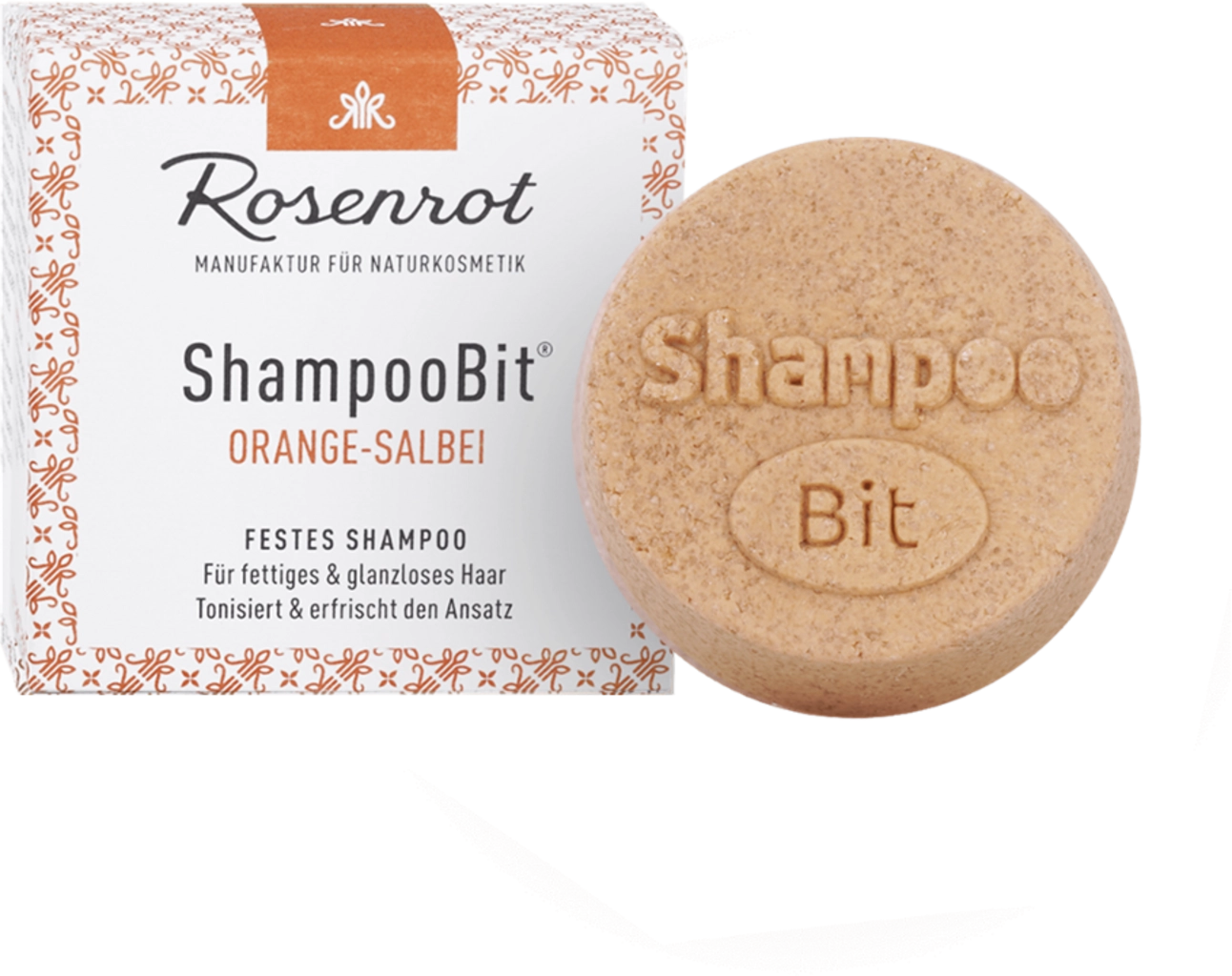 Rosenrot ShampooBit® Shampoo Orange-Salbei - 55 g