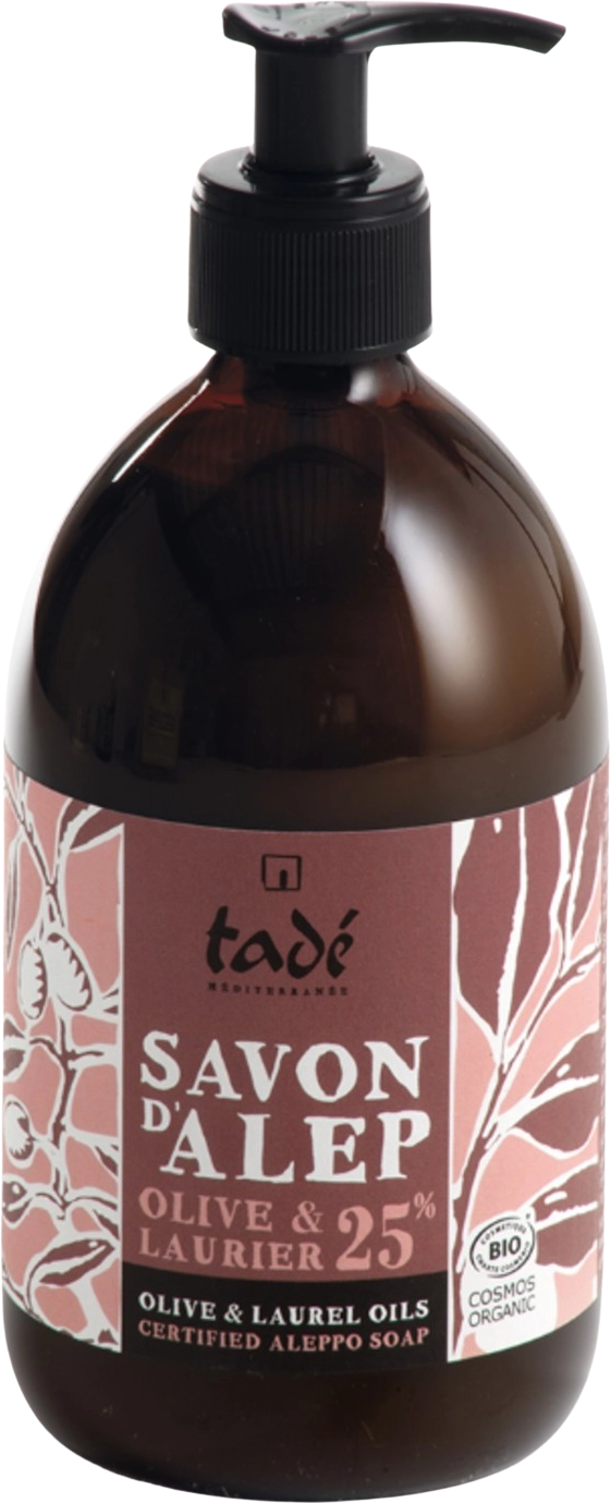 Tadé Pays du Levant Aleppo-Flüssigseife 25% Lorbeeröl - 500 ml