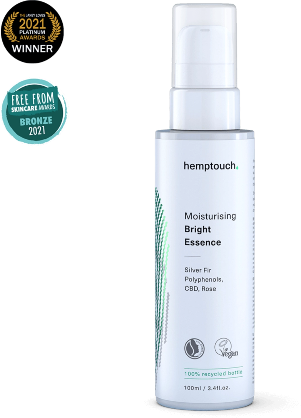 Hemptouch Feuchtigkeitsessenz für einen strahlenden Teint - 100 ml
