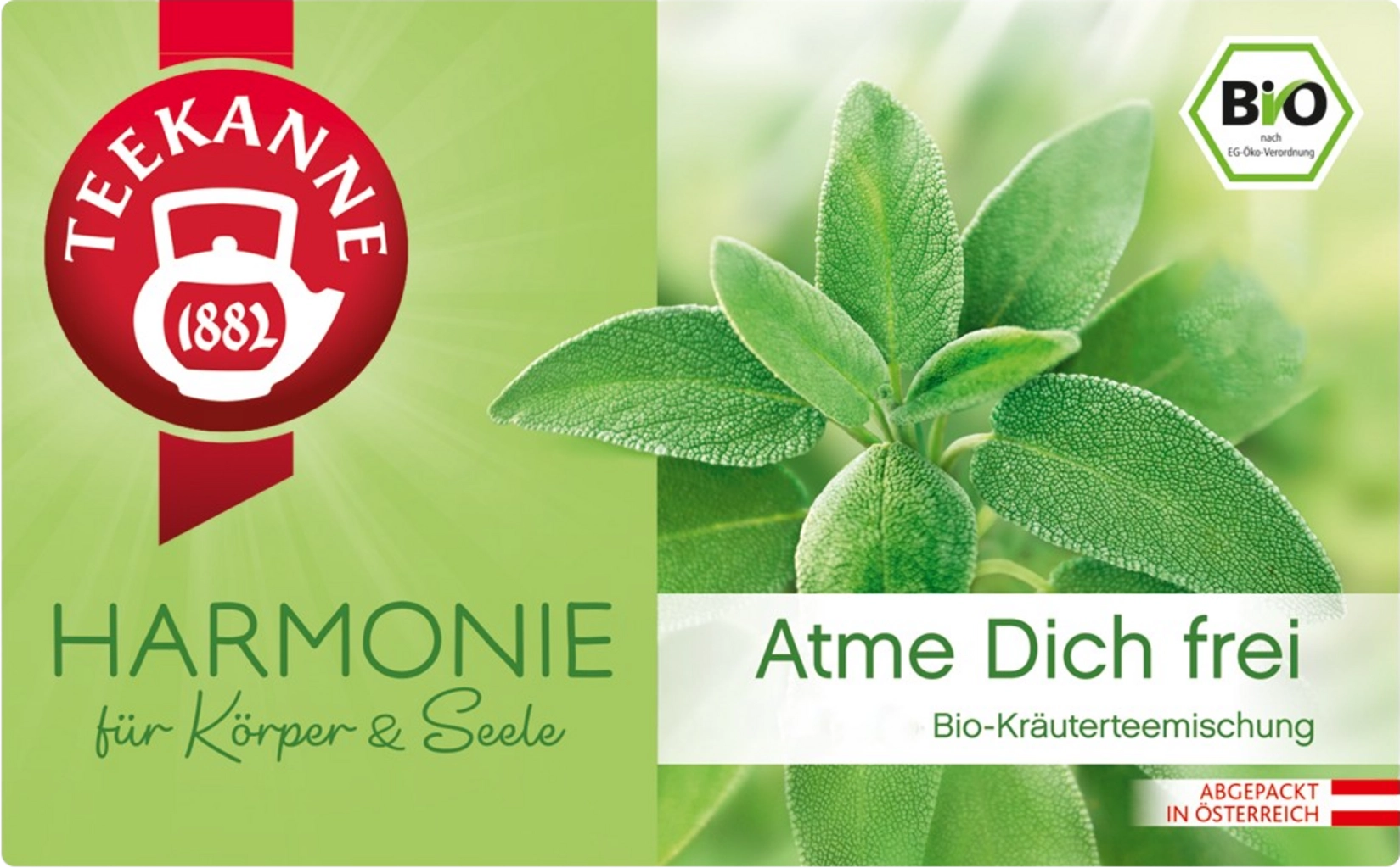 TEEKANNE Bio Harmonie für Körper & Seele - Atme Dich frei (20 Doppelkammerbeutel)