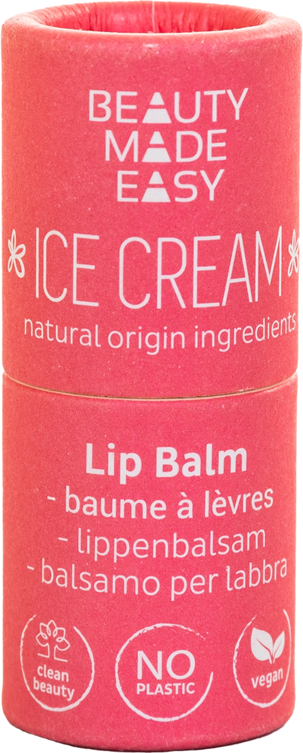 BEAUTY MADE EASY Paper Tube Lip Balm Summertime - Ice Cream