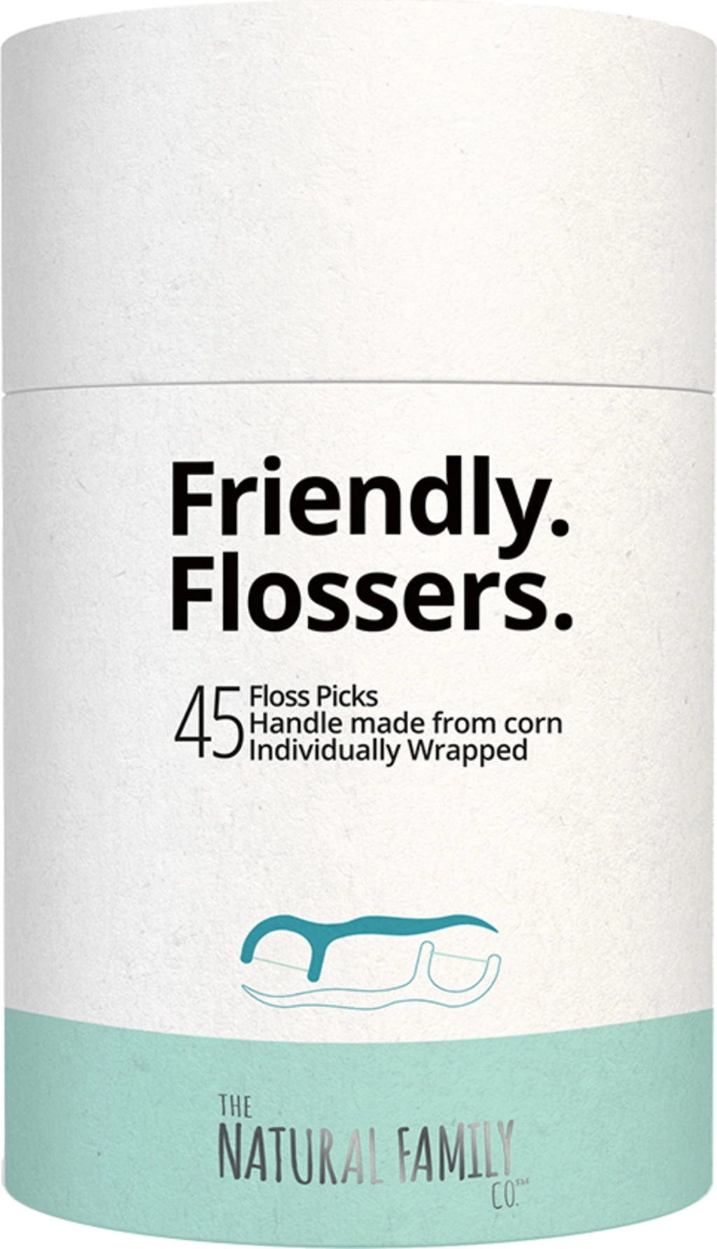 Natural Family CO. Friendly. Flossers. Floss Picks - 45 Stück
