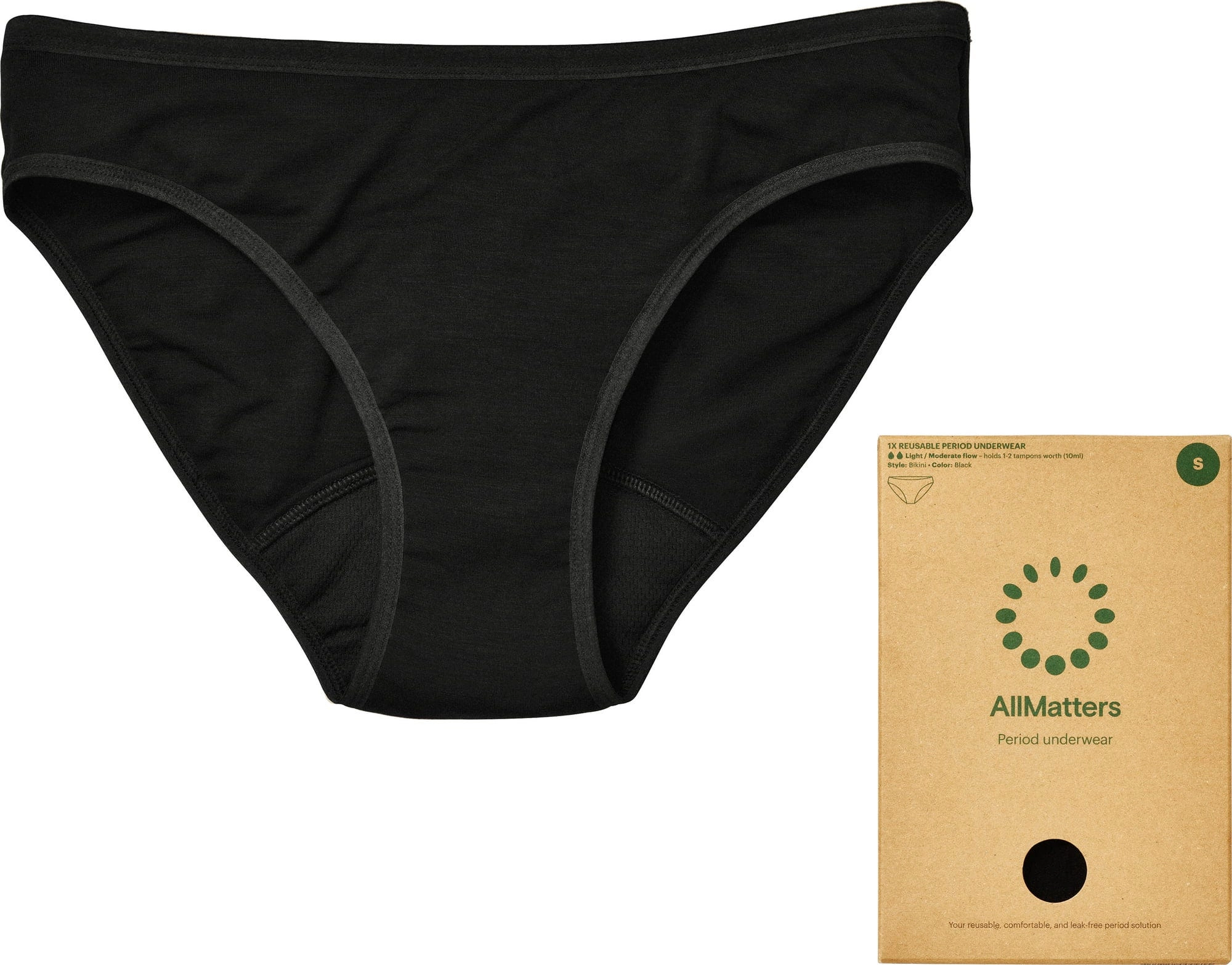 AllMatters Period Underwear Bikini Black - L