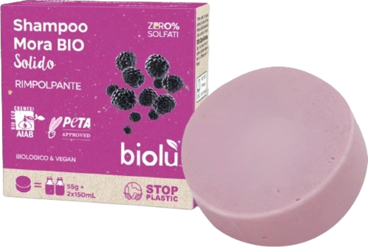 biolù Festes Shampoo - Brombeere