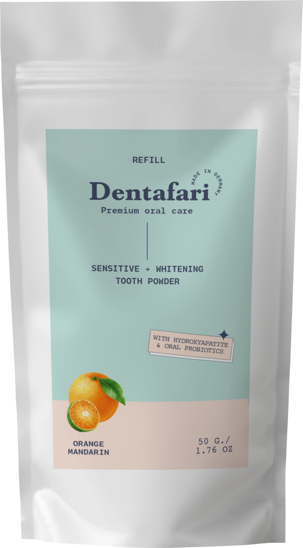 Dentafari Sensitive & Whitening Tooth Powder Orange & Mandarin - 50 g