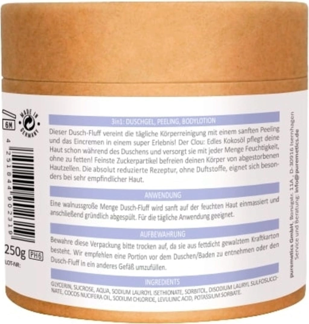 puremetics 3in1 Dusch-Fluff Sensibelchen - 250 g