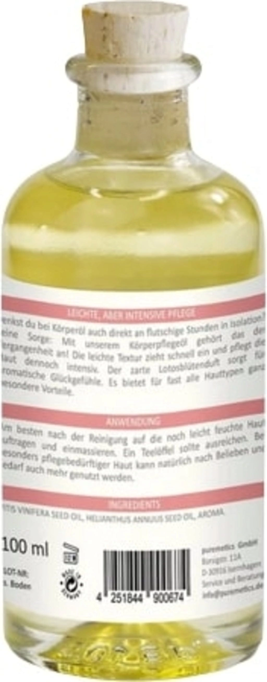 puremetics Körperpflegeöl Lotos - 100 ml
