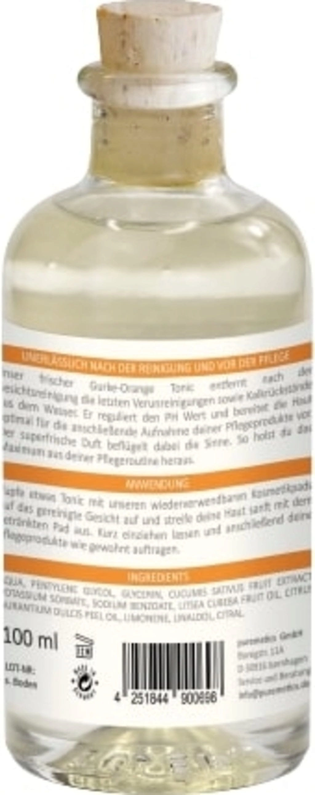 puremetics Gesichtstonic Gurke Orange - 100 ml