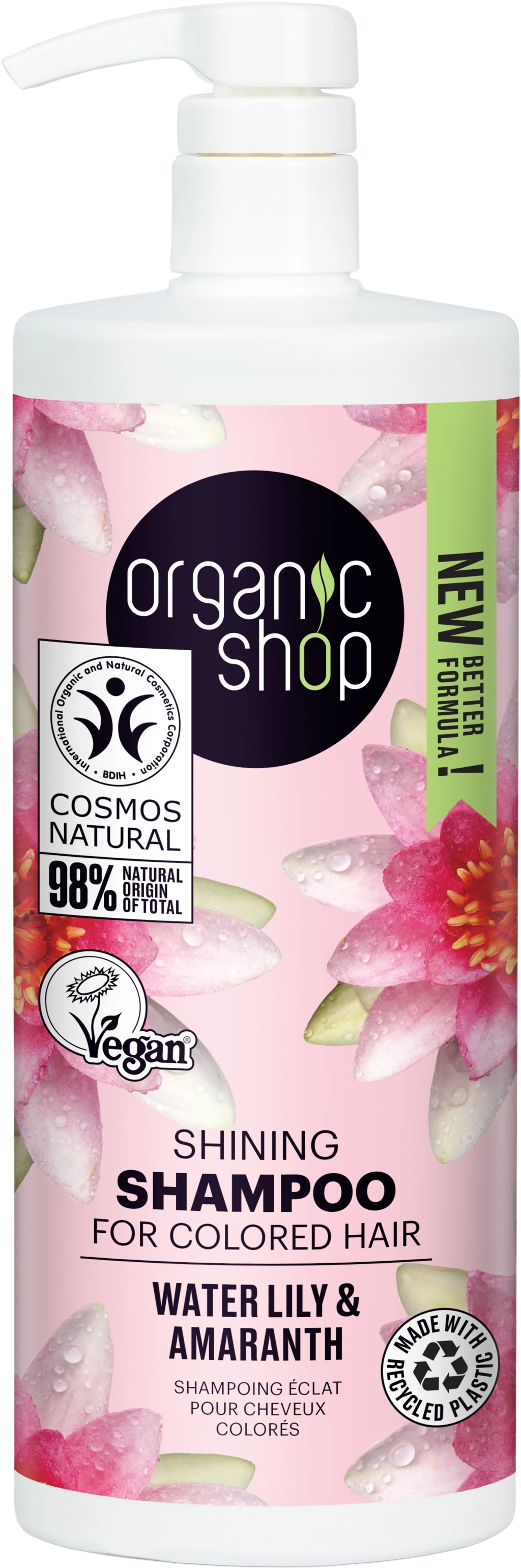 Organic Shop Shining Shampoo Water Lily & Amaranth - 1 l