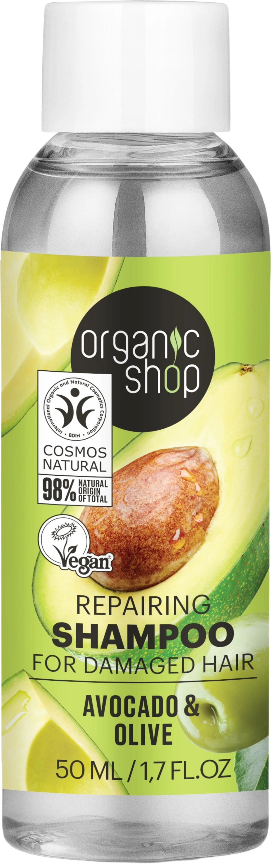 Organic Shop Repairing Shampoo Avocado & Olive - 50 ml