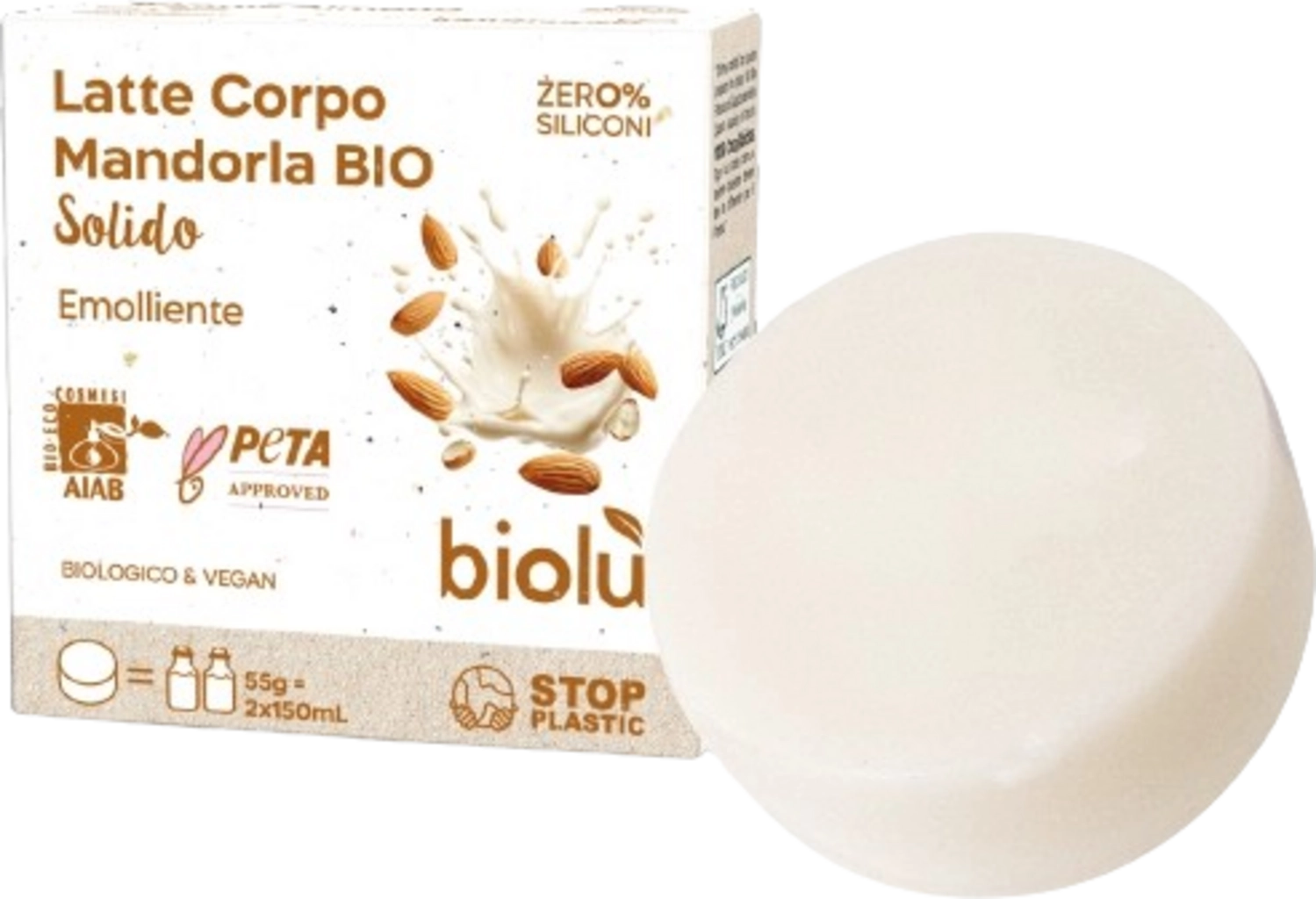 biolù Feste Körperlotion Mandel - 55 g
