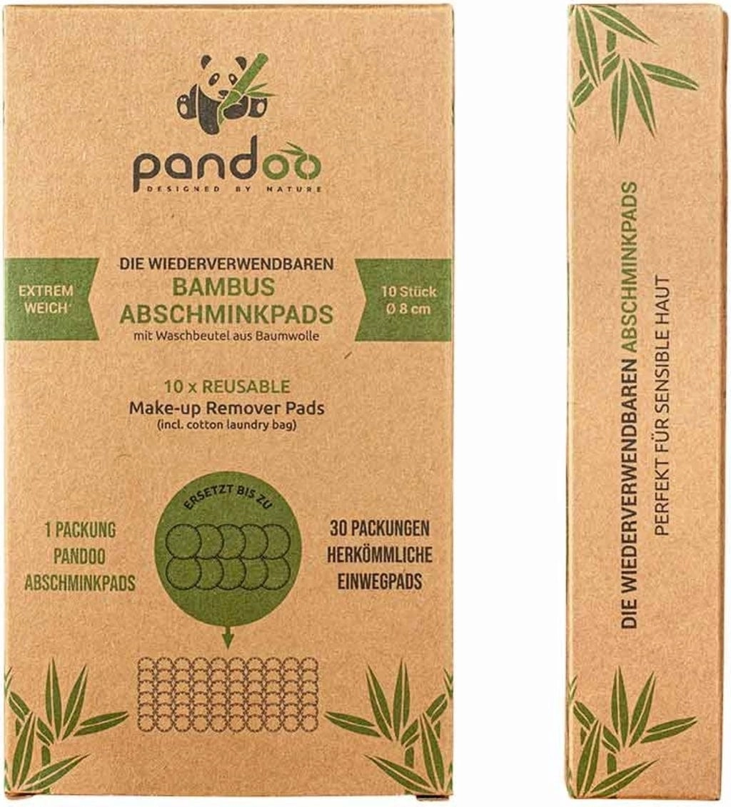 pandoo Abschminkpads Bambus & Baumwolle - 10 Stück