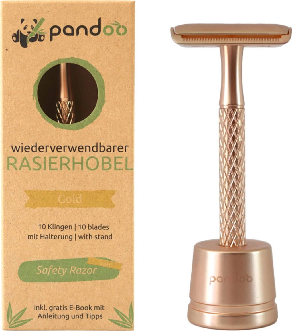 pandoo Rasierhobel aus Metall - Gold