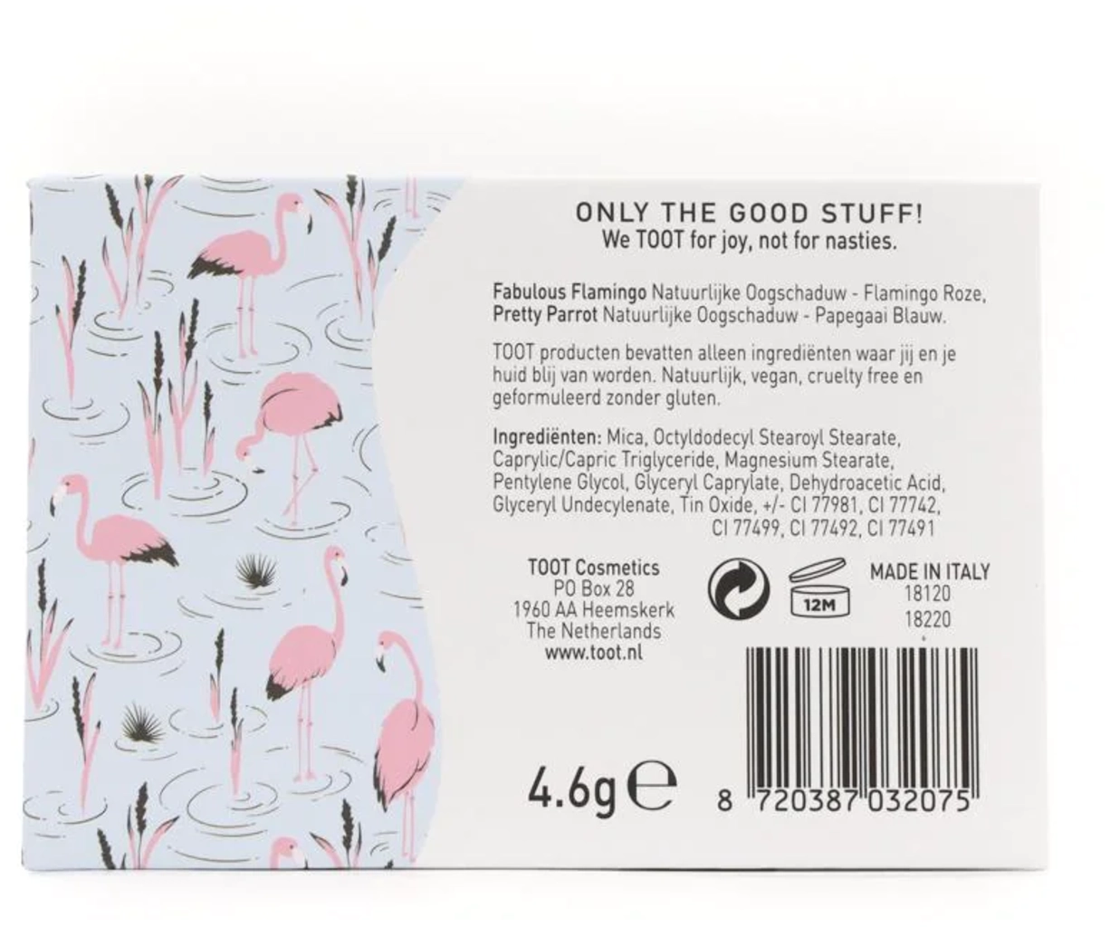 TOOT! Natural Mineral Duo Eyeshadow - Fabulous Flamingo & Pretty Parrot
